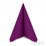 Lot de 50–Qualité lin Aubergine/violet Alfred Mank Paper serviettes de table - 40 x 40 cm - B00B00C6NS
